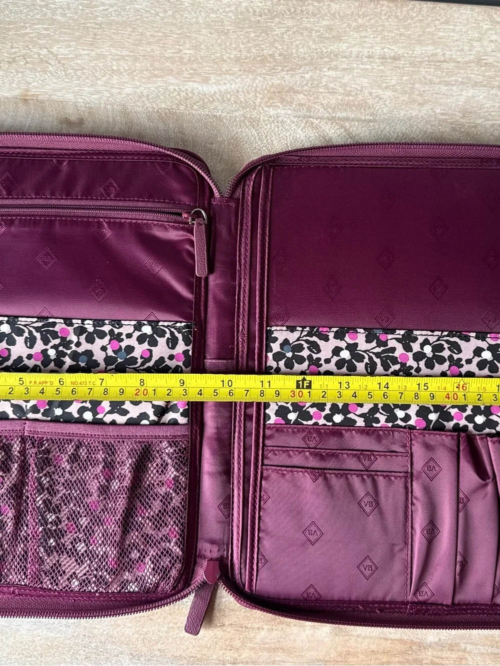Vera Bradley Plum Purple Quilted Microfiber Document Tablet Portfolio Organizer